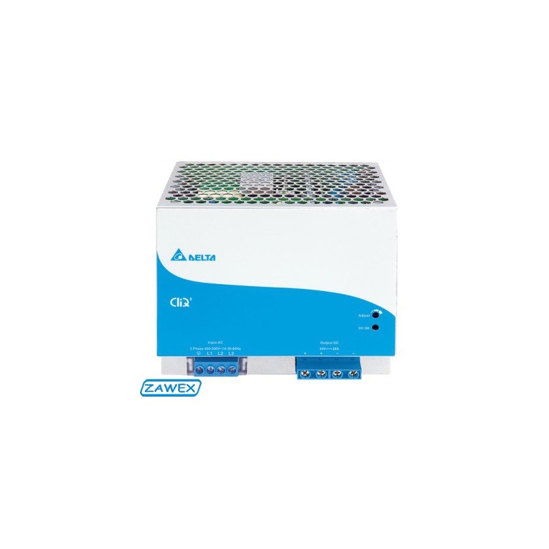 Zasilacz impulsowy 24V Delta DRP-024V480W-3BN