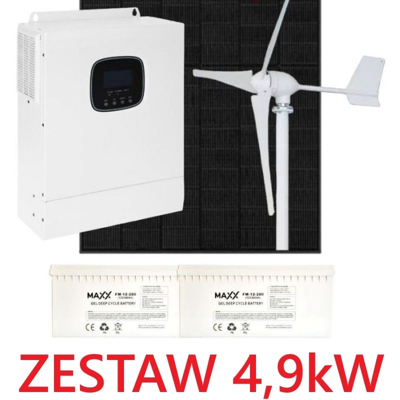 Elektrownia wiatrowo-fotowoltaiczna 5kW Elektrownia wiatrowo-fotowoltaiczna 5kW