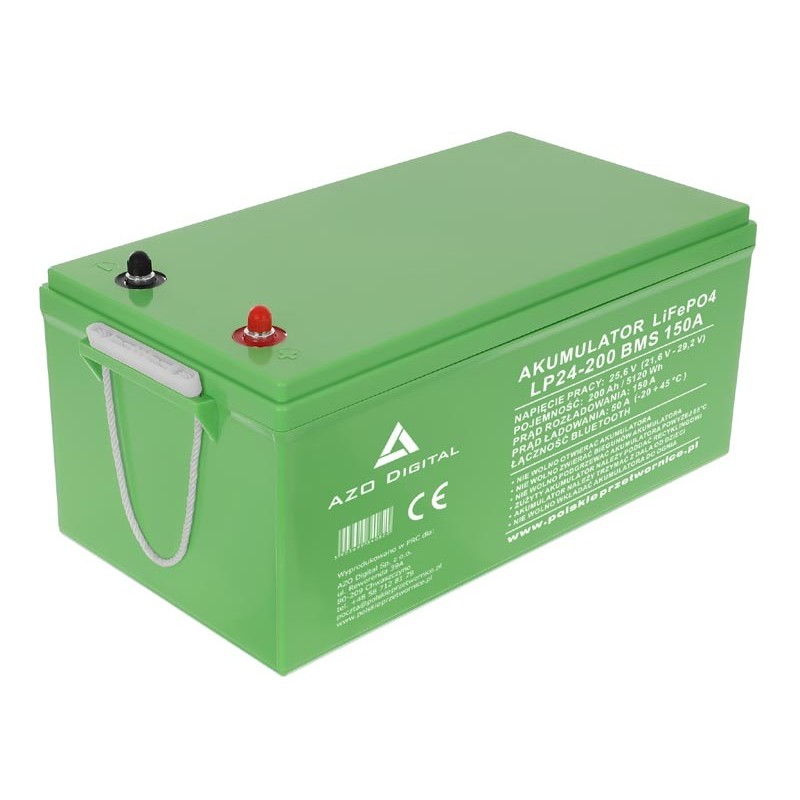 Akumulator LiFePO4 24V 200Ah LP24-200 z Bluetooth i matą grzewczą