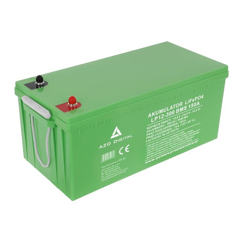 Akumulator LiFePO4 LP12-300 300Ah 12V 150A z Bluetooth i matą grzewczą