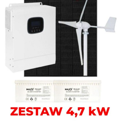Elektrownia wiatrowo-fotowoltaiczna 4,7kW