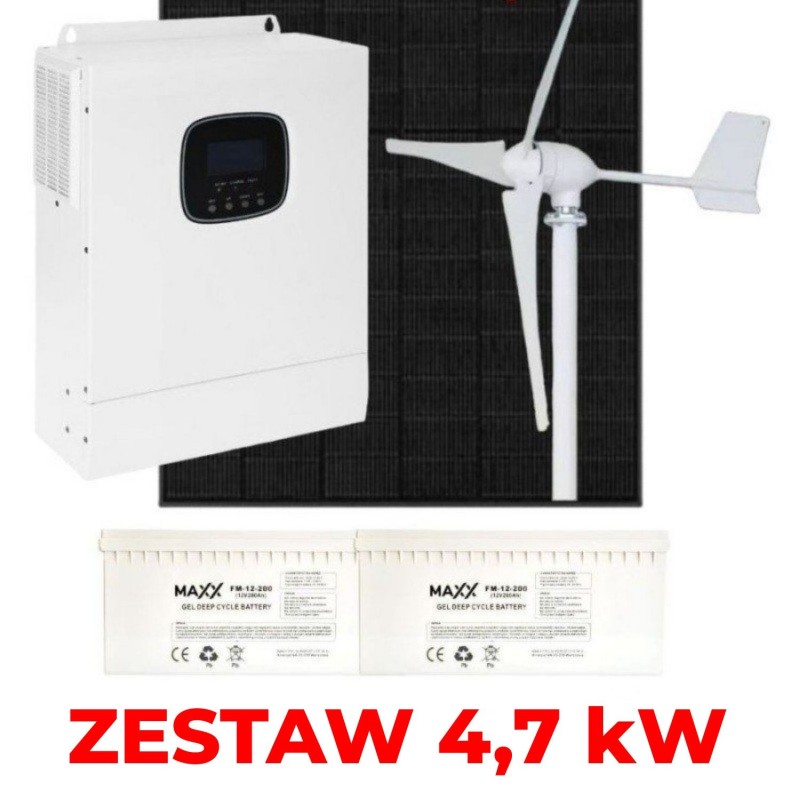 Elektrownia wiatrowo-fotowoltaiczna 4,7kW