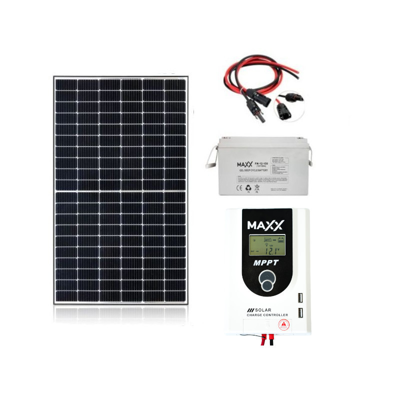 Zestaw PV: Panel 385W JA SOLAR + Regulator 30A + Aku. 150Ah