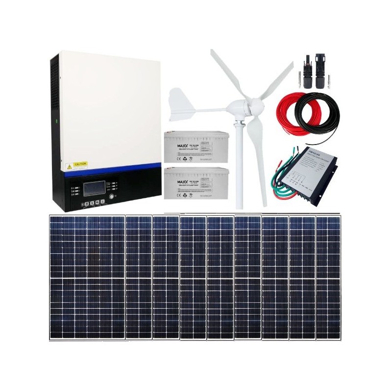 Elektrownia wiatrowo-fotowoltaiczna 4kW + Akumulatory