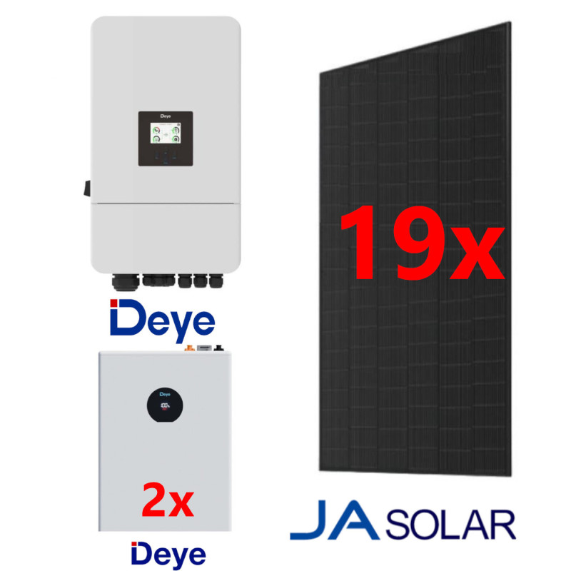 Zestaw Fotowoltaiczny 10kWp Falownik Deye + 2 x magazyn energii DEYE + 19 x panel JA SOLAR 530W