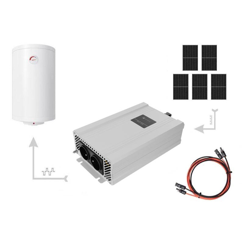 Zestaw Solarny do Podgrzewania Wody 2250W – 5x Panel 450W + Przetwornica ECO Solar Boost EVO MPPT-4000 4kW