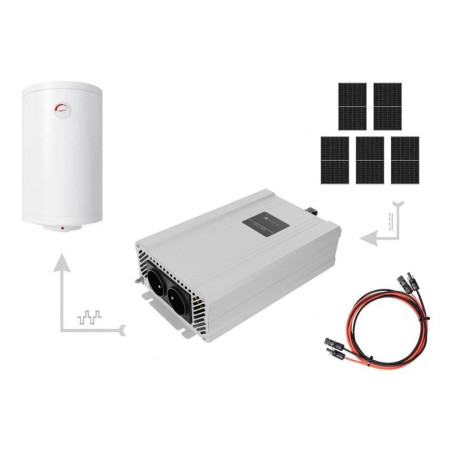 Zestaw Solarny do Podgrzewania Wody 2250W – 5x Panel 450W + Przetwornica ECO Solar Boost EVO MPPT-4000 4kW