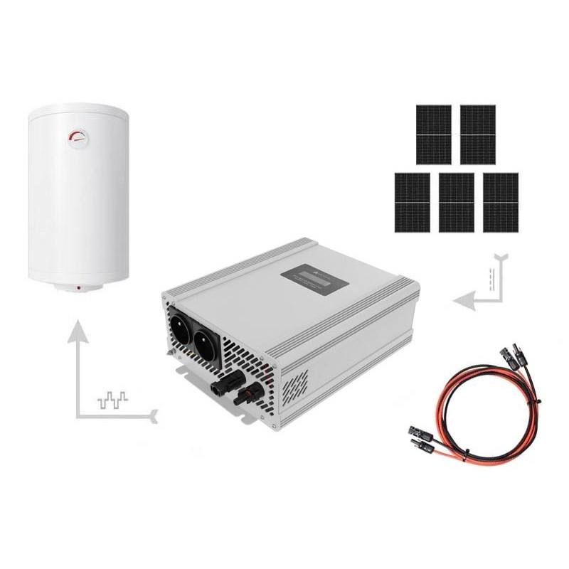 Zestaw Solarny do Podgrzewania Wody 4kW – 5x Panel 450W + Przetwornica ECO Solar Boost EVO MPPT-4000 PRO