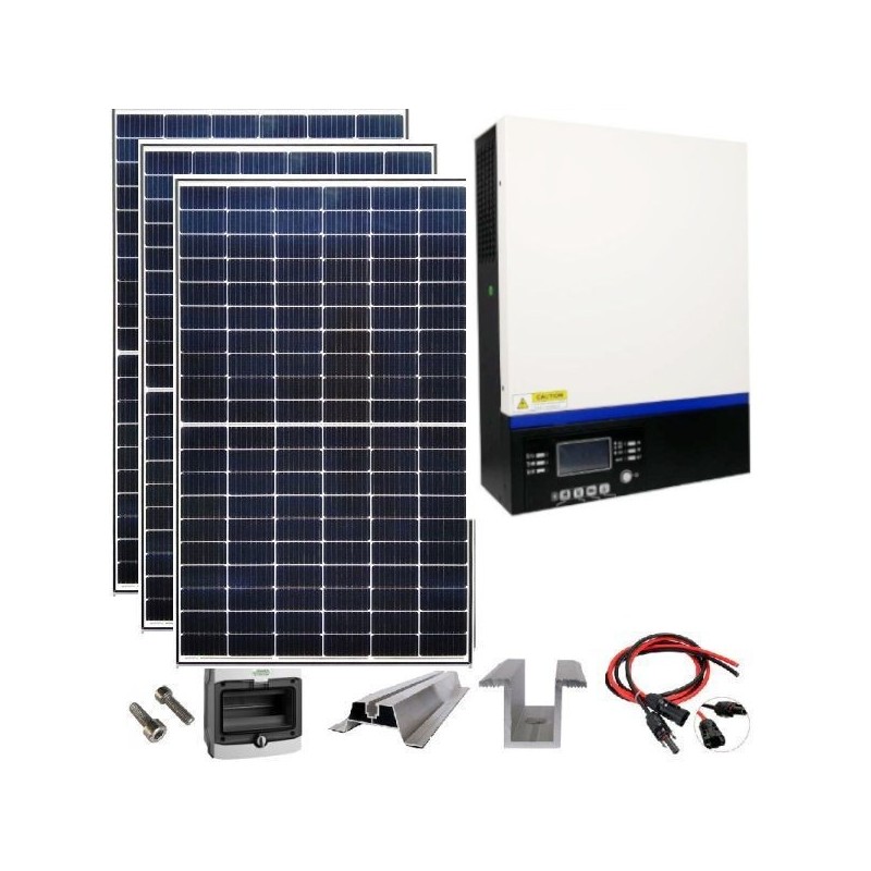 Zestaw solarny na domek letniskowy 1,1KW 230VDC