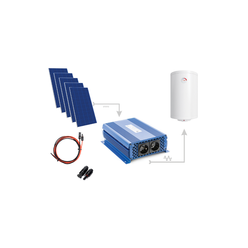 Zestaw Do Grzania Wody CWU 2000W (5xPanel PV + MPPT-3000)