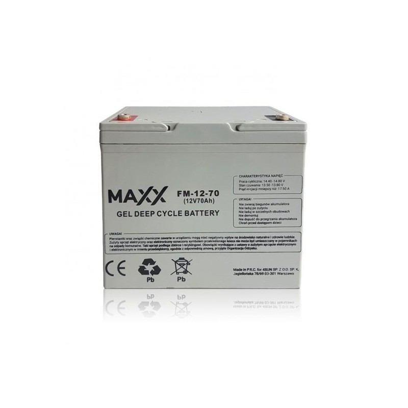 Akumulator żelowy MAXX 12-FM-70 70Ah 12V