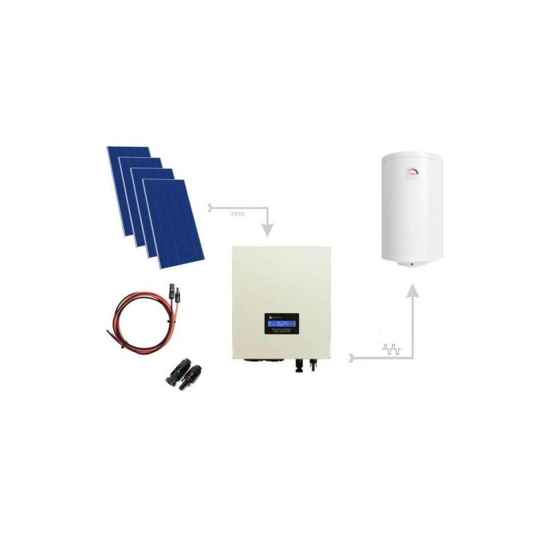 Zestaw Do Grzania Wody CWU 1650W (4xPanel PV + MPPT-3000 PRO