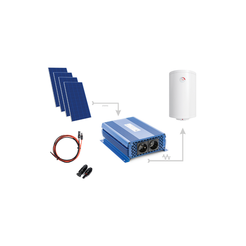 Zestaw Do Grzania Wody CWU 1650W (4xPanel PV + MPPT-3000)