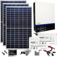 Zestaw solarny na domek letniskowy 1,1 kW 230VDC + 2 aku 100Ah